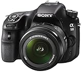 Sony SLT-A58Y SLR-Digitalkamera (20,1 Megapixel, 6,7 cm (2,7 Zoll) LCD-Display, APS HD CMOS-Sensor, HDMI, USB 2.0)  inkl. SAL 18-55mm & SAL 55-200mm Objektiv schwarz - 5