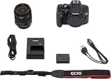 Canon EOS 1300D Digitale Spiegelreflexkamera (18 Megapixel, APS-C CMOS-Sensor, WLAN mit NFC, Full-HD) Kit inkl. EF-S 18-55mm IS 2 Objektiv schwarz - 