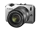 Canon EOS M kompakte Systemkamera (18 Megapixel, 7,6 cm (3 Zoll) Display, Full HD, Touch-Display) Kit inkl. EF-M 18-55mm 1:3,5-5,6 IS STM und Speedlite 90EX silber